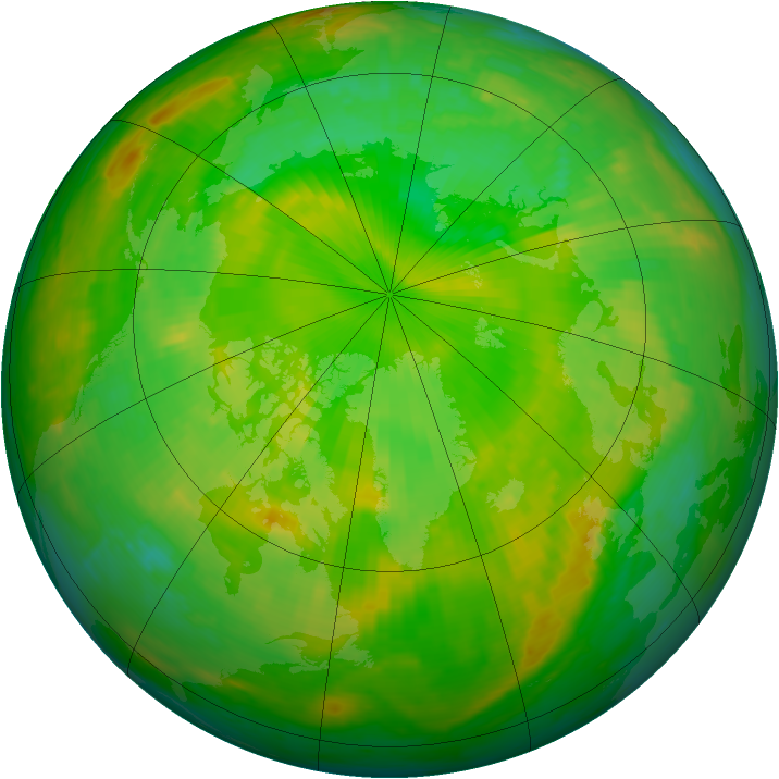 Arctic ozone map for 22 June 2002